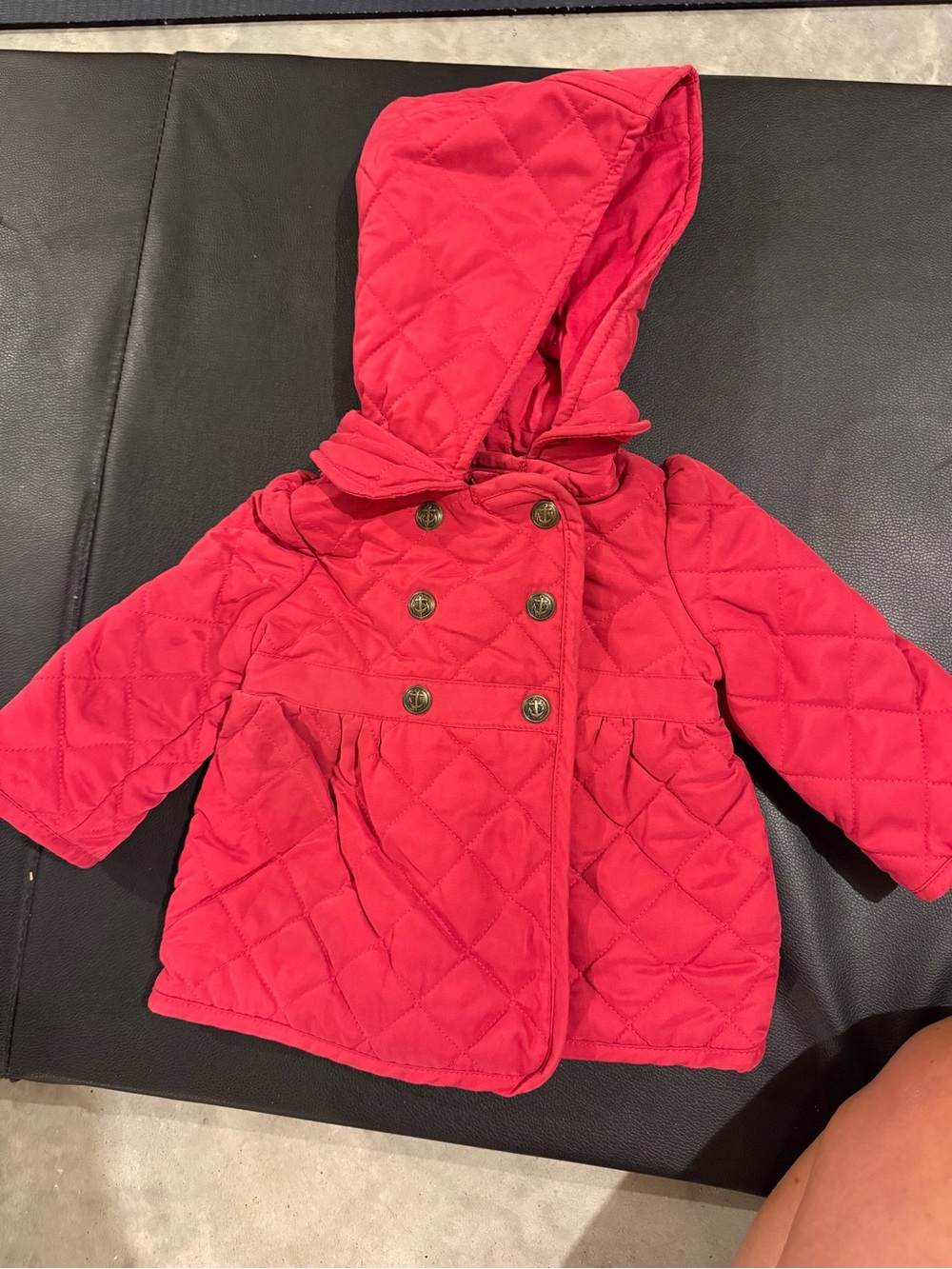 GAP Quilted Hooded Puffer Jacket - Bright Red